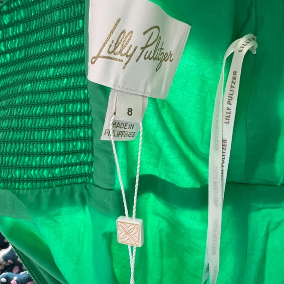 NWT Lilly Pulitzer Women's Short Sleeve Green MINI Dress SIZE 8 - Picture 5 of 6